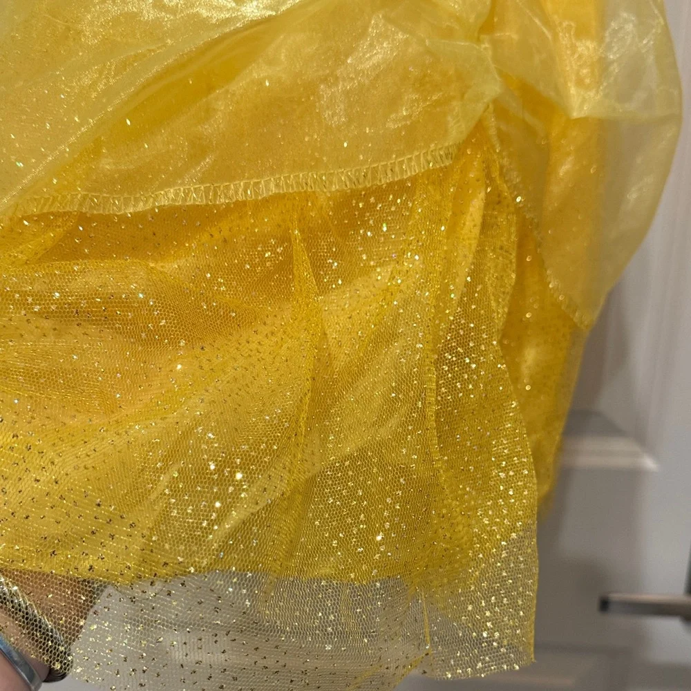 Disney Belle Beauty and the Beast Golden Princess Dress Kids Small Size 4-6